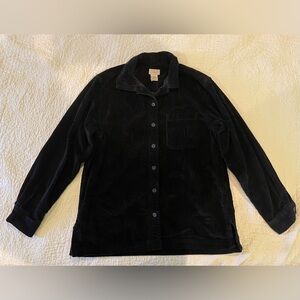 Women's Black Corduroy Shirt